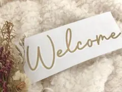 ホワイト変更Welcome インテリア　新居　マイホーム　ドアステッカー