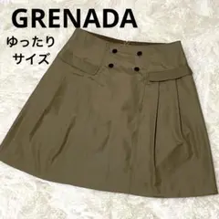 【美品】GRENADA グラナダ スカート ベージュ ゆったりサイズ