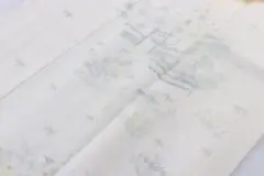 【さが美】正絹 襦袢 クリーム地に家に梅の花