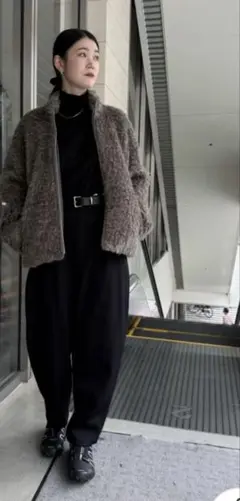 LOEFF ロエフ TW ナロー ボンタンパンツ グレー　2