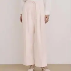 ur's ベルトデザイン1タックワイドパンツ