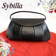 美品✨シビラ sybilla ラウンドカット デザインバッグ 黒 フォーマル