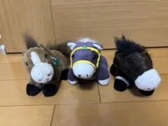 【オグリキャップのなかまたち2】など、ぬいぐるみ3点