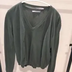 【Theory luxe】 シャツ カーディガン アンサンブル 深緑