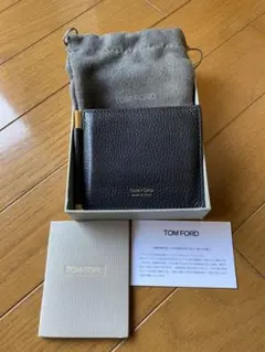 【TOM FORD】マネークリップ付折り財布(黒)