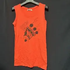 10 新品未使用タグ付き　Spiral Girl ノースリーブTシャツ オレンジ