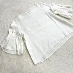 FIGNO リネン　トップス　オフホワイト　サイズ38