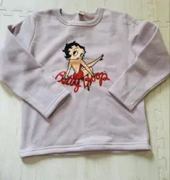 Betty Boop 長袖トレーナー 薄紫 AMTY 120 裏起毛