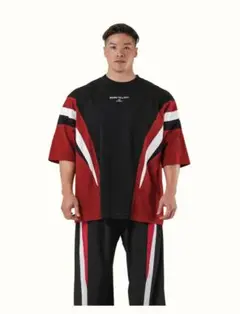 ROUND PATTERN EXTRA BIG T-SHIRT V.2 -RED
