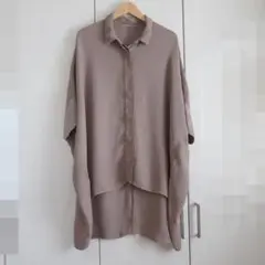 未使用■TRANSIT PAR-SUCH■イタリーレーヨンオーバーサイズブラウス