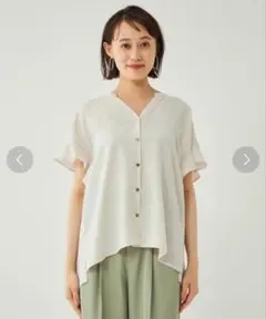 グリーンレーベルリラクシング　半袖シャツ ホワイト
