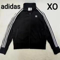【美品】adidas トラックジャケット ジャージ 黒✕白 XL
