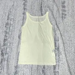 s2817 アンタイトル シアータンクトップ 綿混 黄色 M 2 レイヤード