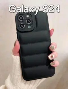 Galaxys24ケース　ダウンケース　シンプル　黒　韓国　おしゃれ