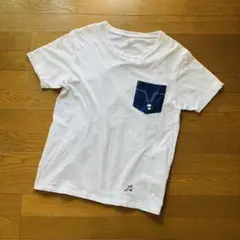 グラニフ　Tシャツ　半袖　パンダワッペン　刺繍　胸ポケット