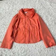 AKRIS アクリス　シルク混　ジャケット　オレンジ