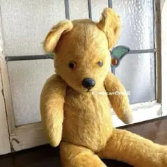 週末まで　ペディグリー　のみ　テディベア　アンティークベア　ヴィンテージベア ❤️ペディグリー❤️にっこりアンティークベア テディベア