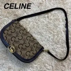 ⭐️美品⭐️CELINE ショルダーバック ブラウン Cマカダム 馬車金具