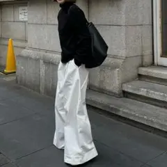 oksoon オクスン　ホワイトワイドパンツ