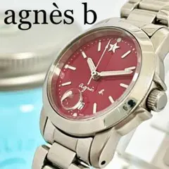 133 agns b アニエスベー時計 レディース腕時計 レッド デイト 人気