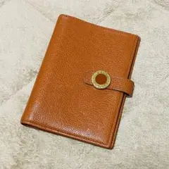 BVLGARI アジェンダ 手帳カバー レザー サークルロゴ ブラウン