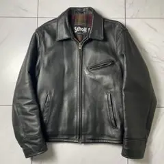 【米国製】schott シングルライダース 681トラッカー 肉厚 黒 38 米国製】schott シングルライダース 681トラッカー 肉厚 黒 38
