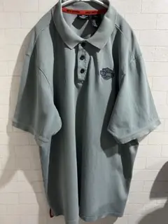 Harley-Davidson 刺繍ポロシャツ 希少 グレーXLサイズ ハーレー