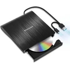 新品DAILYLIVEブラック外付けDVD/CDドライブDVD-Rプレイヤー