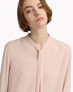 極美品 2023年モデル セオリー Prime GGT Tie Blouse S セオリー theory 23SS Prime GGT PKT Detail Blouse レディース
