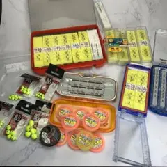 鮎釣り 仕掛け一式 針、完全仕掛け、カラーシンカー ケース付き 釣具