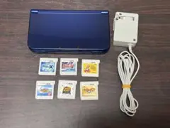 Newニンテンドー3DS LL ブルー 本体+ソフト6本+充電器セット