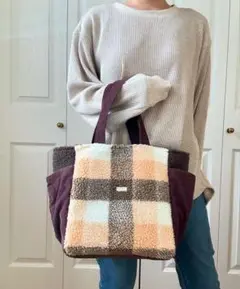 最終SALE！ハンドメイド　ボアトートバッグ