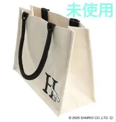 【未使用】シナモロール　イニシャル帆布トートバッグ　H