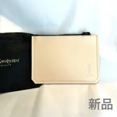新品★YSL ポーチ　アイボリー