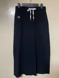 美品★CLORE + クロレロゴスウェットロングスカート 【Black】