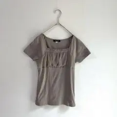 3277【ミッシェルクラン】デザインカットソー　Tシャツ　半袖　Ｍ　春夏