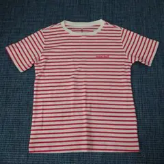 mont-bell 赤白ストライプ Tシャツ 130
