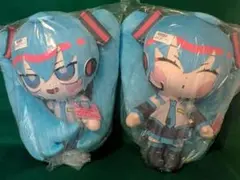 初音ミク×寺田てら　おおきなぬいぐるみ　2種セット　通常　目閉じ