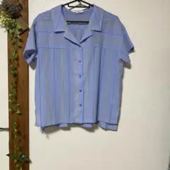 SamansaMos2 blue 半袖シャツ　色ブルー　Free size