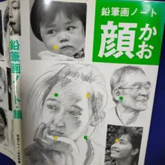鉛筆画ノート顔かお
