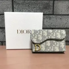 Dior ディオール SADDLE フラップ カードホルダー グレー