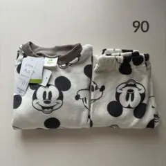 【新品】ミッキー　フリースパジャマ　90