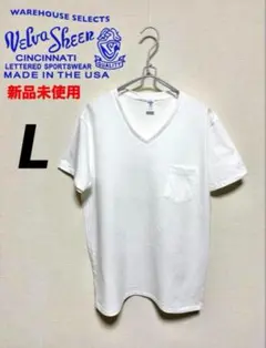 Velva Sheen 新品未使用ホワイト Vネック Tシャツ L