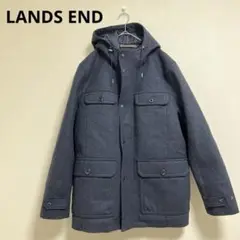 【LANDS END】コート　メンズ　アウター　XL　グレー