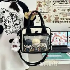 推し活痛バッグ3Way　黒 リュック・ショルダーバッグ大容量収納　ブラック