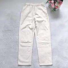 ダブルフォーカス カジュアルパンツ レディース ボトム ストレート シンプル 白
