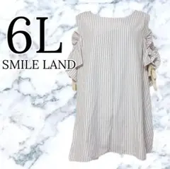 新品 SMILELAND レディース ノースリーブ ブラウス 大きいサイズ 6L