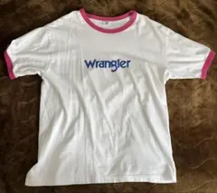 Wrangler Tシャツ ホワイト/ピンク