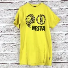 r193 ネスタ Tシャツ Lサイズ イエロー 背中汚れあり