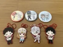 【稀少】はたらく細胞★白血球 血小板 キラーT細胞 赤血球★缶バッジ＆ラバスト
